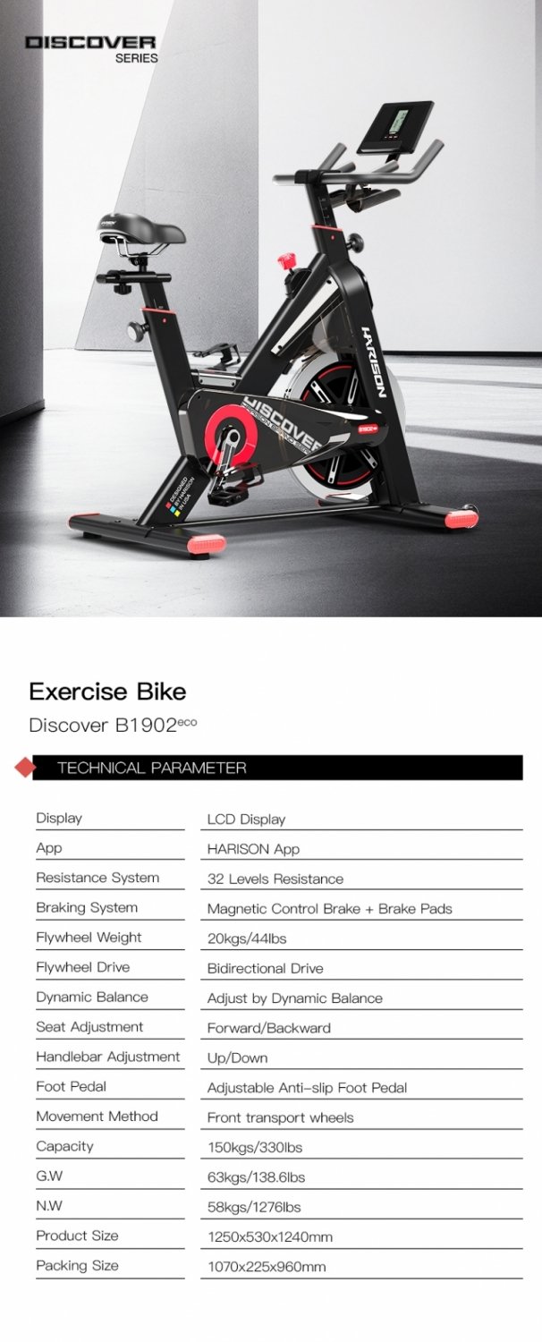HARISON Electromagnetic Upright Exercise Bike-1
